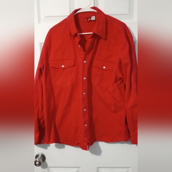 Marlboro Red Denim Western Pearl Button Down Shirt - Picture 1 of 5